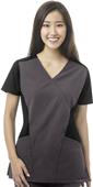 WonderWink Womens FFX Sport Mock Wrap Scrub Top WonderWink Womens FFX Sport Mock Wrap Scrub Top