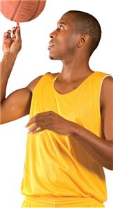 Mens Tricot Mesh Reversible Tank Basketball Jersey