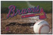 Fan Mats MLB Braves Scraper Ball or Camo Mat Fan Mats MLB Braves Scraper Ball or Camo Mat