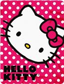 Northwest Hello Kitty Polka Dot Kitty Fleece Throw Northwest Hello Kitty Polka Dot Kitty Fleece Throw