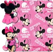 NFL Browns Disney Minnie Hugger & Fleece Throw NFL Browns Disney Minnie Hugger & Fleece Throw
