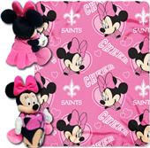 NFL Saints Disney Minnie Hugger & Fleece Throw NFL Saints Disney Minnie Hugger & Fleece Throw