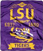Northwest LSU Label Raschel Throw Northwest LSU Label Raschel Throw