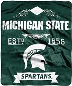 Northwest Michigan State Label Raschel Throw Northwest Michigan State Label Raschel Throw