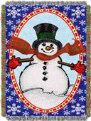 Northwest Happy Snowman Woven Tapestry Throw Northwest Happy Snowman Woven Tapestry Throw