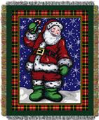 Northwest Plaid Santa Woven Tapestry Throw Northwest Plaid Santa Woven Tapestry Throw