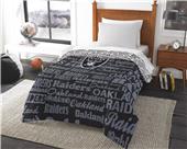 Northwest NFL Oakland Raider Anthem Twin Comforter Northwest NFL Oakland Raider Anthem Twin Comforter