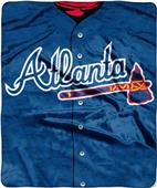 Northwest MLB Braves Jersey Raschel Throw Northwest MLB Braves Jersey Raschel Throw