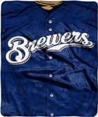 Northwest MLB Brewers Jersey Raschel Throw Northwest MLB Brewers Jersey Raschel Throw