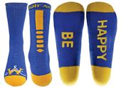 Wright Avenue Be Happy Novelty Cotton Crew Sock Wright Avenue Be Happy Novelty Cotton Crew Sock