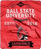 NCAA Ball State Label Raschel Throw NCAA Ball State Label Raschel Throw
