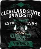 NCAA Cleveland State Label Raschel Throw NCAA Cleveland State Label Raschel Throw