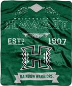 NCAA Hawaii Label Raschel Throw NCAA Hawaii Label Raschel Throw