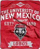 NCAA University New Mexico Label Raschel Throw NCAA University New Mexico Label Raschel Throw