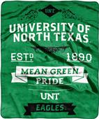 NCAA University North Texas Label Raschel Throw NCAA University North Texas Label Raschel Throw