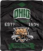 NCAA Ohio University Label Raschel Throw NCAA Ohio University Label Raschel Throw
