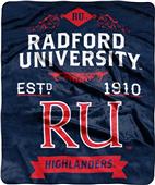 NCAA Radford University Label Raschel Throw NCAA Radford University Label Raschel Throw