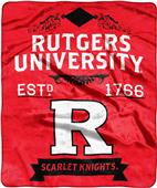 NCAA Rutgers Univ Label Raschel Throw NCAA Rutgers Univ Label Raschel Throw