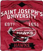 NCAA Saint Josephs Univ Label Raschel Throw NCAA Saint Josephs Univ Label Raschel Throw