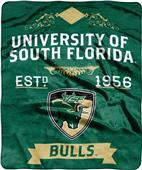 NCAA South Florida Bulls Label Raschel Throw NCAA South Florida Bulls Label Raschel Throw