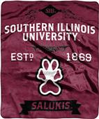 NCAA Southern Illinois Univ Label Raschel Throw NCAA Southern Illinois Univ Label Raschel Throw