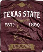 NCAA Texas State Label Raschel Throw NCAA Texas State Label Raschel Throw