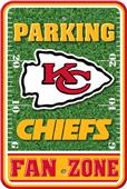 NFL Kansas City Chiefs Plastic Parking Sign NFL Kansas City Chiefs Plastic Parking Sign