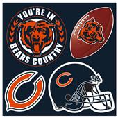 NFL Chicago Bears 4 Piece Magnet Set NFL Chicago Bears 4 Piece Magnet Set