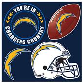 NFL San Diego Chargers 4 Piece Magnet Set NFL San Diego Chargers 4 Piece Magnet Set