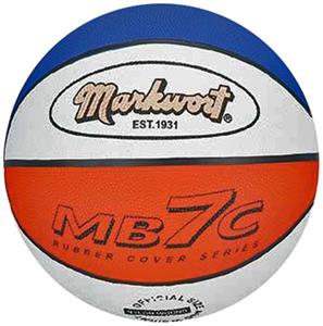 Markwort MB7 Blue/White/Orange Rubber Basketballs