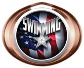 Hasty Award Halo Swimming Liberty Insert Medal Hasty Award Halo Swimming Liberty Insert Medal