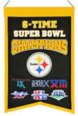 Winning Streak NFL Steelers 6x Super Bowl Banner Winning Streak NFL Steelers 6x Super Bowl Banner