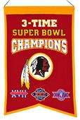 Winning Streak NFL Redskins 3x Super Bowl Banner Winning Streak NFL Redskins 3x Super Bowl Banner