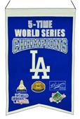Winning Streak MLB Dodgers 5x Champs Banner Winning Streak MLB Dodgers 5x Champs Banner
