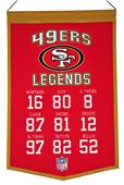 Winning Streak NFL 49ers Legends Banner Winning Streak NFL 49ers Legends Banner