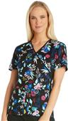 Cherokee Women's Mock Wrap Knit Panel Scrub Top Cherokee Women's Mock Wrap Knit Panel Scrub Top