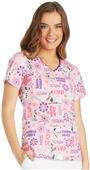 Cherokee Disney Women's V-Neck Scrub Top Cherokee Disney Women's V-Neck Scrub Top