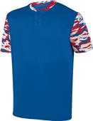 Augusta Men Youth Pop Fly 2-Button Baseball Jersey Augusta Men Youth Pop Fly 2-Button Baseball Jersey