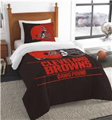 Northwest NFL Browns Twin Comforter & Sham Northwest NFL Browns Twin Comforter & Sham