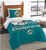 Northwest NFL Dolphins Twin Comforter & Sham Northwest NFL Dolphins Twin Comforter & Sham
