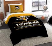 Northwest NHL Penguins Twin Comforter & Sham Northwest NHL Penguins Twin Comforter & Sham