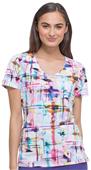Dickies Womens Wildflower Leopard V-Neck Scrub Top Dickies Womens Wildflower Leopard V-Neck Scrub Top