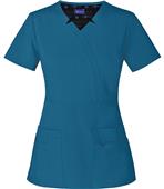 Sapphire Womens Madison Mock Wrap Scrub Top Sapphire Womens Madison Mock Wrap Scrub Top