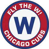 Fan Mats MLB Chicago Cubs Fly The W! Roundel Mat Fan Mats MLB Chicago Cubs Fly The W! Roundel Mat