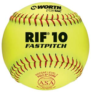 Worth 12" RIF 10 ASA ProTac Fastpitch Softballs