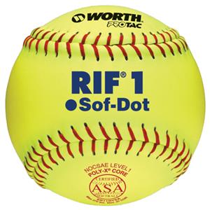Worth 11" RIF 1 Sof-Dot ASA Fastpitch Softballs
