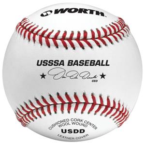 Worth 9" USSSA Pro J Leather Baseballs