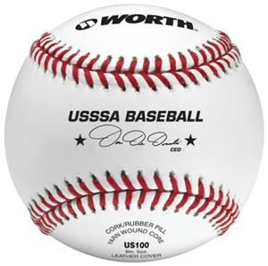 Worth 9" USSSA Pro Alum Leather Baseballs