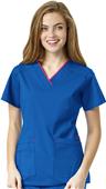 WonderFlex Womens Peace Contrast V-Neck Top WonderFlex Womens Peace Contrast V-Neck Top