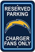 NFL Los Angeles Chargers Reserved Parking Sign NFL Los Angeles Chargers Reserved Parking Sign